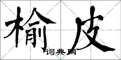 翁闓運榆皮楷書怎么寫