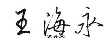 駱恆光王海永行書個性簽名怎么寫