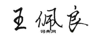 駱恆光王佩良行書個性簽名怎么寫