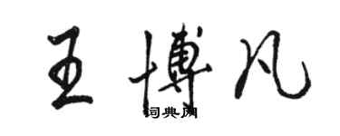 駱恆光王博凡行書個性簽名怎么寫