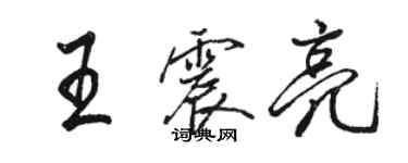 駱恆光王震亮行書個性簽名怎么寫