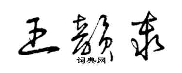 曾慶福王韻秦草書個性簽名怎么寫