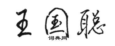 駱恆光王國聰行書個性簽名怎么寫