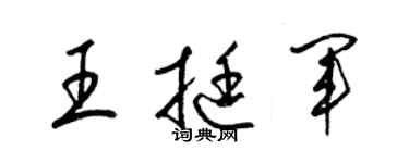 梁錦英王挺軍草書個性簽名怎么寫