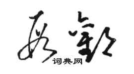 駱恆光段歡草書個性簽名怎么寫