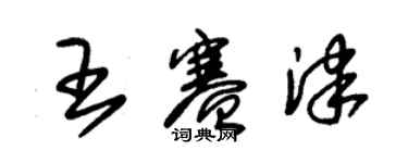 朱錫榮王賽津草書個性簽名怎么寫