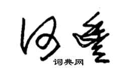 朱錫榮何豐草書個性簽名怎么寫