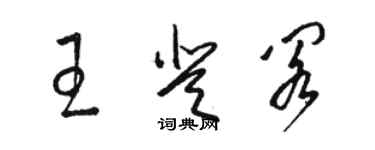 駱恆光王登閣草書個性簽名怎么寫