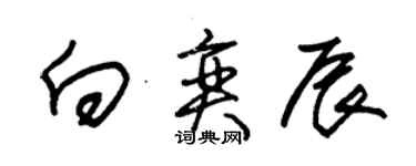 朱錫榮向奕辰草書個性簽名怎么寫