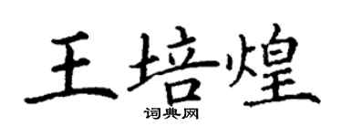 丁謙王培煌楷書個性簽名怎么寫