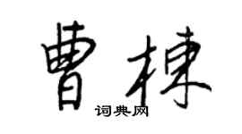 王正良曹棟行書個性簽名怎么寫