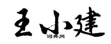 胡問遂王小建行書個性簽名怎么寫