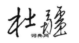 駱恆光杜疆草書個性簽名怎么寫