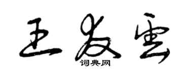 曾慶福王友雲草書個性簽名怎么寫