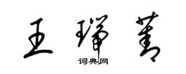 梁錦英王瑞菁草書個性簽名怎么寫
