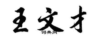 胡問遂王文才行書個性簽名怎么寫