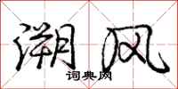 龐中華溯風行書怎么寫