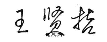 駱恆光王賢哲草書個性簽名怎么寫