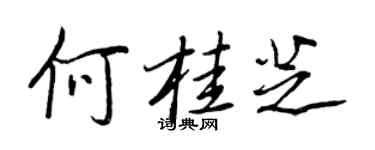 王正良何桂芝行書個性簽名怎么寫