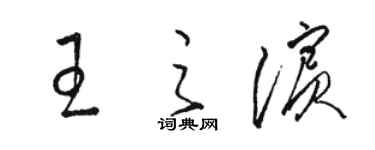 駱恆光王之濱草書個性簽名怎么寫