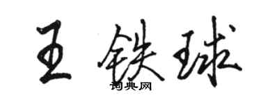 駱恆光王鐵球行書個性簽名怎么寫