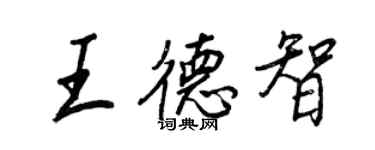王正良王德智行書個性簽名怎么寫