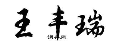 胡問遂王豐瑞行書個性簽名怎么寫