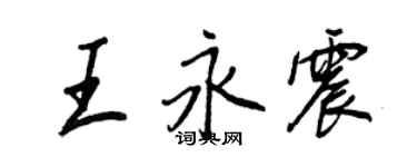 王正良王永震行書個性簽名怎么寫