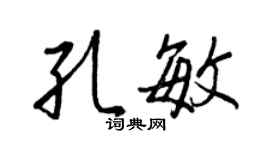 王正良孔敏行書個性簽名怎么寫
