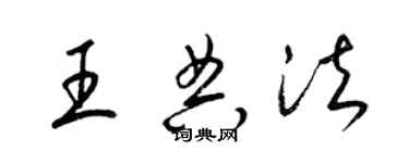 梁錦英王典法草書個性簽名怎么寫