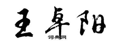 胡問遂王卓陽行書個性簽名怎么寫