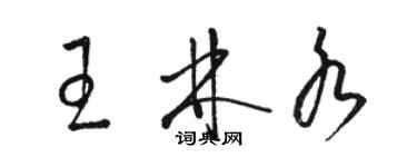 駱恆光王林水草書個性簽名怎么寫