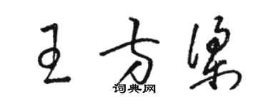 駱恆光王方梁草書個性簽名怎么寫