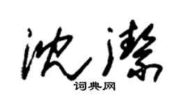 朱錫榮沈潔草書個性簽名怎么寫