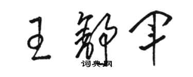 駱恆光王舒軍草書個性簽名怎么寫