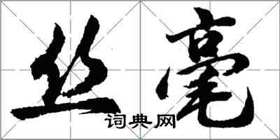 胡問遂絲毫行書怎么寫