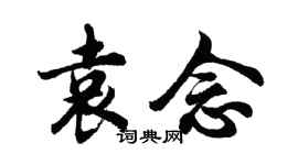 胡問遂袁念行書個性簽名怎么寫