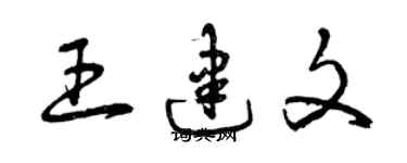 曾慶福王建文草書個性簽名怎么寫