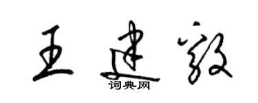 梁錦英王建毅草書個性簽名怎么寫