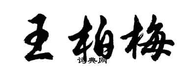 胡問遂王柏梅行書個性簽名怎么寫
