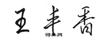 駱恆光王豐香行書個性簽名怎么寫