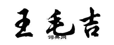 胡問遂王毛吉行書個性簽名怎么寫