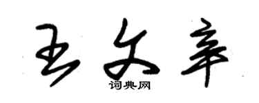 朱錫榮王文辛草書個性簽名怎么寫