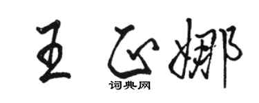 駱恆光王正娜行書個性簽名怎么寫