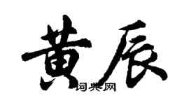 胡問遂黃辰行書個性簽名怎么寫
