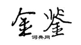 曾慶福金鑒行書個性簽名怎么寫