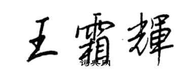 王正良王霜輝行書個性簽名怎么寫