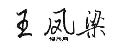 駱恆光王鳳梁行書個性簽名怎么寫