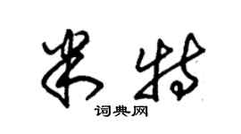 朱錫榮米特草書個性簽名怎么寫