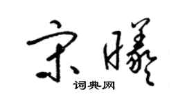 梁錦英宋曦草書個性簽名怎么寫